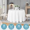 VidaFete 6 Pack 108inch Round Tablecloth Polyester Table ClothStain Resistant and Wrinkle Polyester Dining Table Cover for Kitchen Dinning Party Wedding Rectangular Tabletop Buffet Decoration(White) view 4