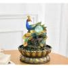 BNNP Indoor Tabletop Fountains Chinese Peacock Home Feng Shui Polo Dining Table Office Desktop Flowing Water Feng Shui Ornament Creative Modeling Decoration Meditation Fountain view 3