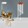 2 PCS 23.6" Silver Acrylic Flower Stands for Wedding Centerpieces, Crystal Vase Holder for Table Decor, Tall Geometric Flower Stands for Wedding Party Hotel Home Event Decoration view 3