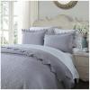 ZTGL Solid Color Quilt Set Full Queen Size Reversible Quilted Bedspread Coverlet 3-Piece Lightweight Comforter Stitched Bedding Set Bed Sheet Cover Blanket with 2 Pillow Shams,Grey,230x250cm view 1