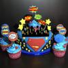 GallaRato Superhero Cake Topper - Happy Birthday Decorations for Hero Themed Party Supplies view 2