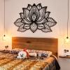 3D Metal Mandala Lotus Flower Bedroom Wall Decor, Living Room , Wall Hangings, Home Decor, Spiritual Wall Art (27 x 17/68 x 44 cm) view 1