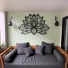 3D Metal Mandala Lotus Flower Bedroom Wall Decor, Living Room , Wall Hangings, Home Decor, Spiritual Wall Art (27 x 17/68 x 44 cm) view 3