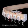 FEHUN Room Divider Track, Hospital Curtain Curved Curtain Rod Track Set, Sliding Living Room Ceiling Room Divider Bracket System with Hooks, Rollers, Rail Connectors, End Cap (Size : 350cm/11.4ft) view 3
