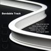 FEHUN Room Divider Track, Hospital Curtain Curved Curtain Rod Track Set, Sliding Living Room Ceiling Room Divider Bracket System with Hooks, Rollers, Rail Connectors, End Cap (Size : 350cm/11.4ft) view 4