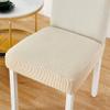 MOCOBA Jacquard Chair Seat Cover for Elastic Chair Slipcovers for Dining Room Chair Protector Chair Cover Elastic Dining Chair Covers,Beige,1 pcs view 1