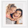 10x15 Frame with Mat - White 12x17 Frame Wood Made to Display Print or Poster Measuring 10 x 15 Inches with White Photo Mat view 2