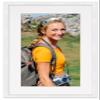 10x15 Frame with Mat - White 12x17 Frame Wood Made to Display Print or Poster Measuring 10 x 15 Inches with White Photo Mat view 4
