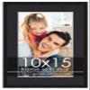 10x15 Frame with Mat - Black 12x17 Frame Wood Made to Display Print or Poster Measuring 10 x 15 Inches with Black Photo Mat view 1