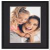 10x15 Frame with Mat - Black 12x17 Frame Wood Made to Display Print or Poster Measuring 10 x 15 Inches with Black Photo Mat view 3