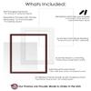 10x10 Frame with Mat - Brown 13x13 Frame Wood Made to Display Print or Poster Measuring 10 x 10 Inches with White Photo Mat view 3