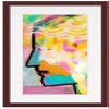 10x15 Frame with Mat - Brown 12x17 Frame Wood Made to Display Print or Poster Measuring 10 x 15 Inches with White Photo Mat view 4