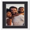 10x15 Frame with Mat - White 12x17 Frame Wood Made to Display Print or Poster Measuring 10 x 15 Inches with Black Photo Mat view 2