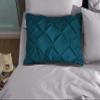PURE ECO Pinch Pleated Pintuck Pillow Shams Set of 4, Teal Pinch Pleated Pillow Shams Standard 20X26 Luxurious and Gorgeous 600 TC 100% Egyptian Cotton Pinch Pleated Pillow Shams 4 Piece view 2