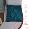 PURE ECO Pinch Pleated Pintuck Pillow Shams Set of 4, Teal Pinch Pleated Pillow Shams Standard 20X26 Luxurious and Gorgeous 600 TC 100% Egyptian Cotton Pinch Pleated Pillow Shams 4 Piece view 3