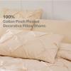 PURE ECO Pinch Pleated Pintuck Pillow Shams Set of 4, Teal Pinch Pleated Pillow Shams Standard 20X26 Luxurious and Gorgeous 600 TC 100% Egyptian Cotton Pinch Pleated Pillow Shams 4 Piece view 4