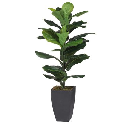 A&B Home 3'H Artificial Tree Potted Fiddle Leaf Fig Plant - Artificial Plants for Home Decor Indoor, Living Room Garden Office Decor