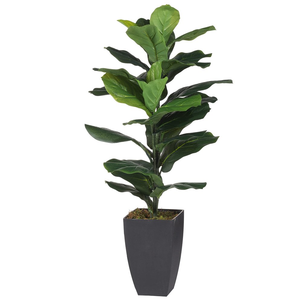 A&B Home 3'H Artificial Tree Potted Fiddle Leaf Fig Plant - Artificial Plants for Home Decor Indoor, Living Room Garden Office Decor