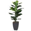 A&B Home 3'H Artificial Tree Potted Fiddle Leaf Fig Plant - Artificial Plants for Home Decor Indoor, Living Room Garden Office Decor view 1