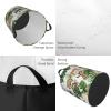 Woodland Green Animal Customized Laundry Basket Clothes Hamper with Name Collapsible Waterproof Large Capacity Organizer Storage for Living Room. view 3