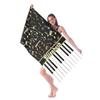 XIUCOO Black Gold Music Note Personalized Beach Towel with Name Custom Microfiber Pool Towels Yoga Mat Blanket 30 x 60 inch view 1