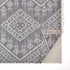 8' X 10' Gray Ivory And Blue Wool Geometric Dhurrie Flatweave Handmade Area Rug With Fringe view 4