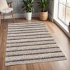 4' X 6' Ivory Tan And Gray Wool Hand Woven Stain Resistant Area Rug view 2