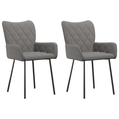 Tidyard 2 Piece Dining Chairs Set Fabric Upholstery Side Chair Metal Legs for Kitchen, Dining Room, Living Room, Home Furniture 21.7 x 22.8 x 32.3 Inches (W x D x H)