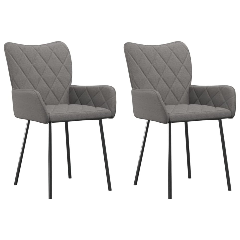 Tidyard 2 Piece Dining Chairs Set Fabric Upholstery Side Chair Metal Legs for Kitchen, Dining Room, Living Room, Home Furniture 21.7 x 22.8 x 32.3 Inches (W x D x H)