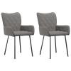 Tidyard 2 Piece Dining Chairs Set Fabric Upholstery Side Chair Metal Legs for Kitchen, Dining Room, Living Room, Home Furniture 21.7 x 22.8 x 32.3 Inches (W x D x H) view 1