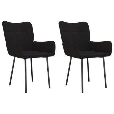 Tidyard 2 Piece Dining Chair Set Velvet Upholstery Side Chairs Metal Legs for Kitchen, Dining Room, Living Room, Home Furniture 21.7 x 23 x 32.1 Inches (W x D x H)