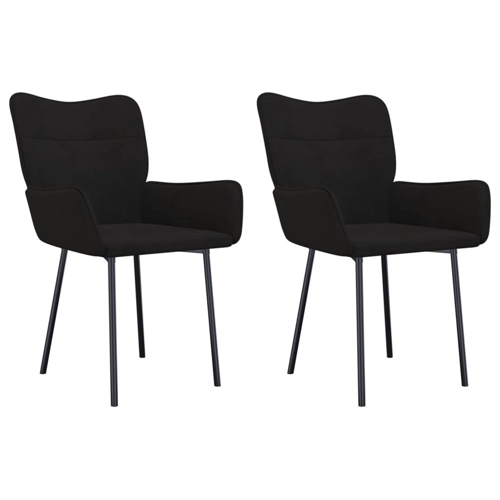 Tidyard 2 Piece Dining Chair Set Velvet Upholstery Side Chairs Metal Legs for Kitchen, Dining Room, Living Room, Home Furniture 21.7 x 23 x 32.1 Inches (W x D x H)