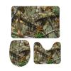 SEPTYK Autumn Hunting Tree Camo Pattern Bathroom Rugs Sets 3 Piece Absorbent Soft Non-Slip Bath Mat U-Shaped Pad and Toilet Lid Cover Washable Bathroom Decoration 19.7"x31.5" view 1