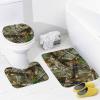 SEPTYK Autumn Hunting Tree Camo Pattern Bathroom Rugs Sets 3 Piece Absorbent Soft Non-Slip Bath Mat U-Shaped Pad and Toilet Lid Cover Washable Bathroom Decoration 19.7"x31.5" view 2