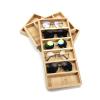 MUSUMI Glasses Display Stand 4/5/6 Grids Sunglasses Display Box Wooden Sunglasses Organizer, Sunglasses Holder Jewelery Display Organizer Tray Sunglasses Display Case Sunglasses Rack (L) view 4