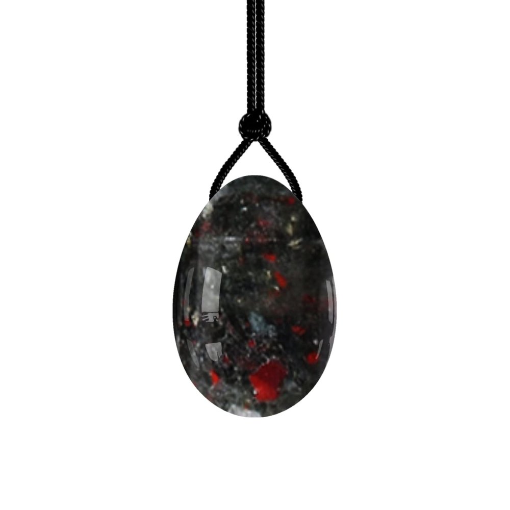 Natural Rose Quarts Yoni Egg Set Obsidian Kegel Exercise Jade Egg Crystal Balls Nephrite Jade Yoni Egg,Blooded Stone,45x30mm