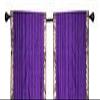 2 Lined Boho Purple Indian Sari Curtains Rod Pocket Window Drapes -43W x 63L view 2
