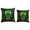 alien space encounter, stars of the universe, spooky horror Throw Pillow view 3