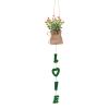 Honio Hanging Artificial Flower Basket, Bright Colors Hanging Artificial Potted Plant Electrostatic Flocking Processing Technology Widely Applicable for Bedroom view 1