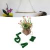 Honio Hanging Artificial Flower Basket, Bright Colors Hanging Artificial Potted Plant Electrostatic Flocking Processing Technology Widely Applicable for Bedroom view 2
