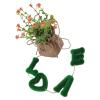 Honio Hanging Artificial Flower Basket, Bright Colors Hanging Artificial Potted Plant Electrostatic Flocking Processing Technology Widely Applicable for Bedroom view 4