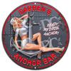 Sailor Pin Up Girl Vintage Navy Bar Customized Medium 18" Metal Wall Sign view 1