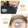 1set Oil Frying Molds for Snacks Non-stick Household Kitchen Gadget Heart Shapes Handle for Easy Frying for Home Restaurants and view 4
