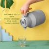 1L Thermal Coffee Carafe, Double Walled Vacuum Flask Water Beverage Dispenser 12 Hour Heat Retention/24 Hour Cold Retention(Gray) view 4