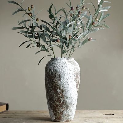 CFLNYC Home Decor Vintage Ceramic Flower Vase, Tabletop Floor Vase Farmhouse Decor for Living Room Dried Flower Vase Decorative (Size : 18x35cm)