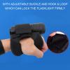 Cyrank Dive Flashlight Glove, Nylon Hands Free Flashlight Holder Led Flashlight Adjustive Universal Wrist Strap Glove Diving Accessory view 2
