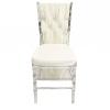 5 Pack 14 inch x 72 inch Chiffon Chiavari Chair Sashes for Weddings (Ivory) view 2