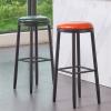 HIHELO 27.95 Inch Round High Stool Wrought Iron Bar Chair Restaurant Cafe Island Table Dining Chair Home Leisure Bar Chair (Color : Brass) view 2