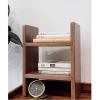 Bookshelf 2-Tier Wood Bookshelf Storage Shelf Desktop Organizer Office Storage Rack Free Style H Wood Display Shelf L 30cmD 18cmH 40cm Bookcases (Color : Black Walnut) view 4
