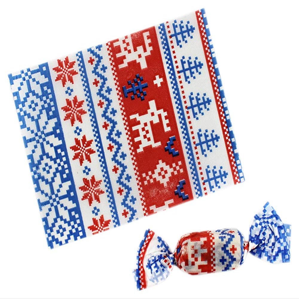 100PCS Twisting Candy Wrapping Papers for Homemade Sweets, 9x12.5cm, 3.5x4.9in, Pixel, Blue01